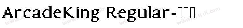 ArcadeKing Regular字体转换